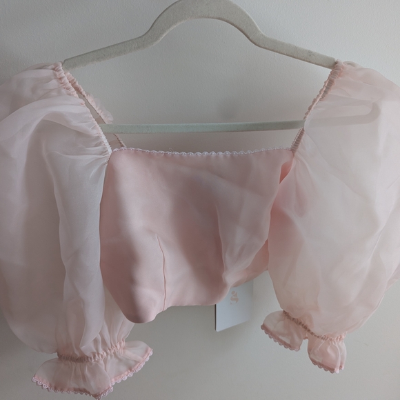 Selkie Tops - Selkie Blush Pink Sheer Top